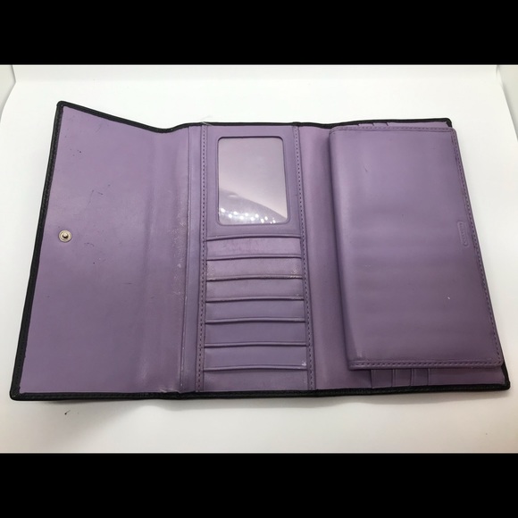 Purple and black coach wallet - Picture 4 of 5